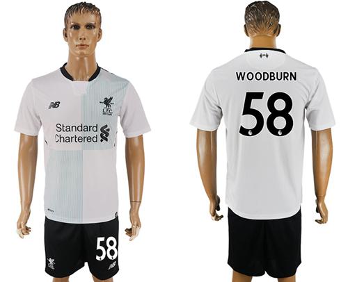 Liverpool #58 Woodburn Away Soccer Club Jersey
